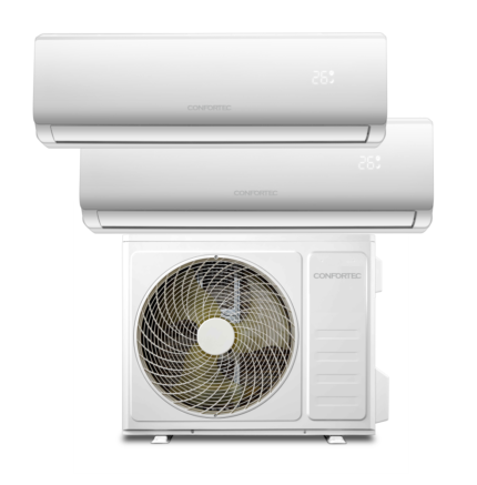 CONFORTEC Ar Condicionado multi inverter  2 x (9000btus+ 9000btus)  A++  CFL18DHWFEXT DUAL +CFL09DHWF +CFL09DHWF
